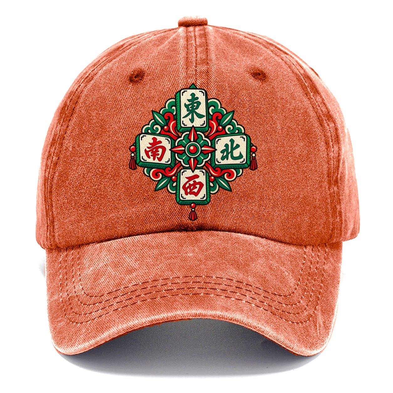 Four Winds Mahjong Game Night Classic Cap – Terracotta Clay