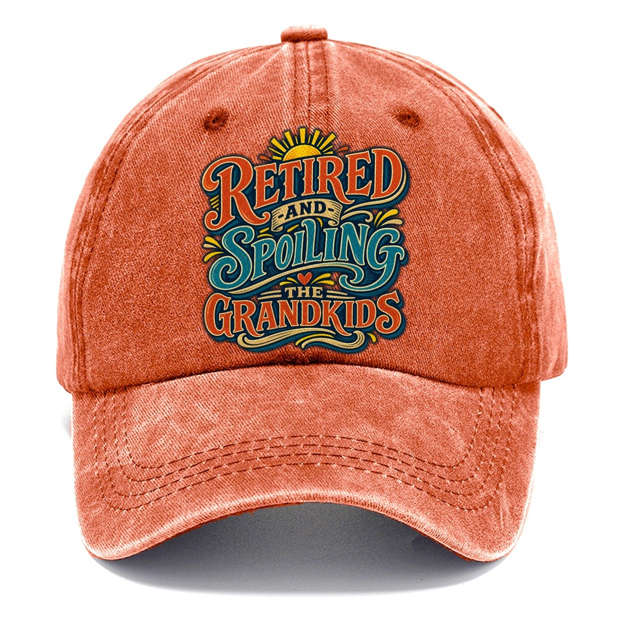 Retired And Spoiling The Grandkids Retired Living Classic Cap – Terracotta Clay