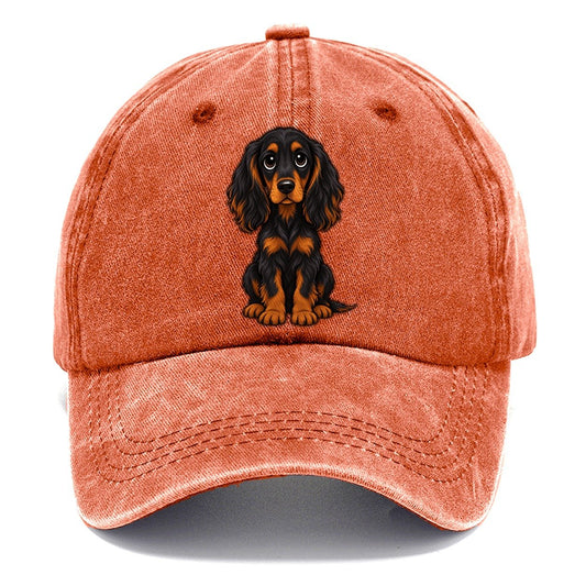 Gordon Setter Sitting Sweetheart Classic Cap – Terracotta Clay