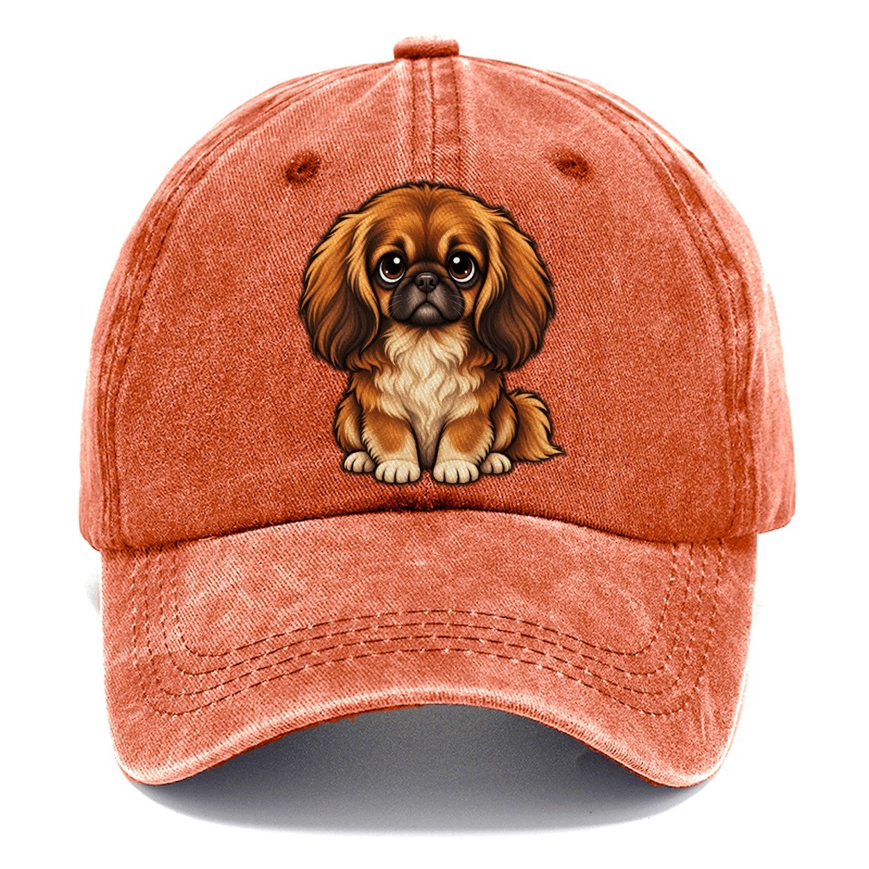 Pekingese Sitting Sweetheart Classic Cap – Terracotta Clay