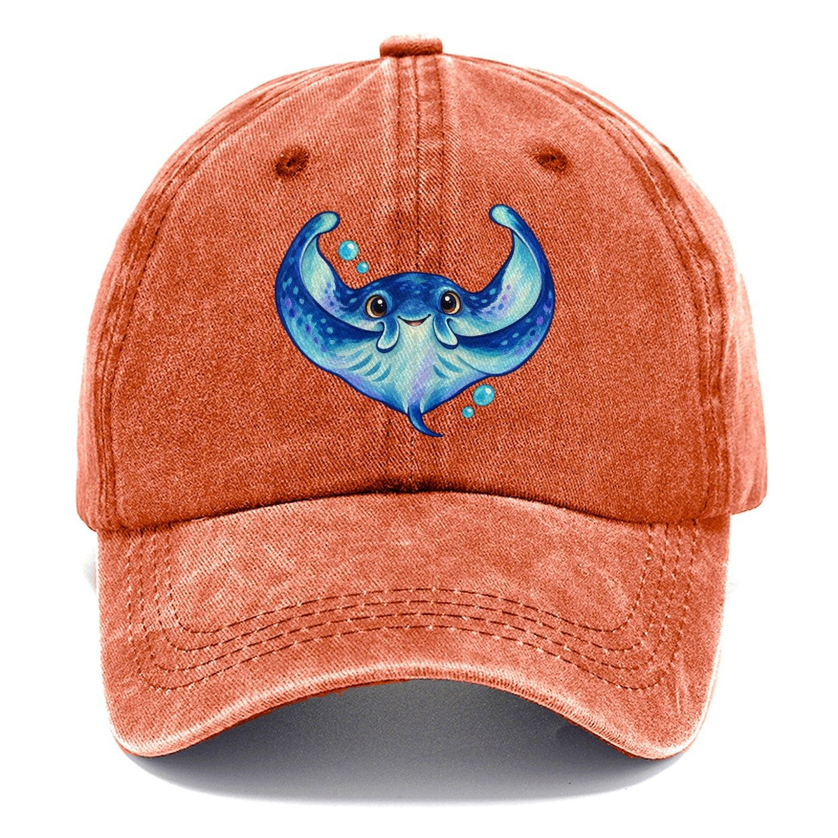 Manta Ray Wing Hug Sea Sprite Classic Cap – Terracotta Clay