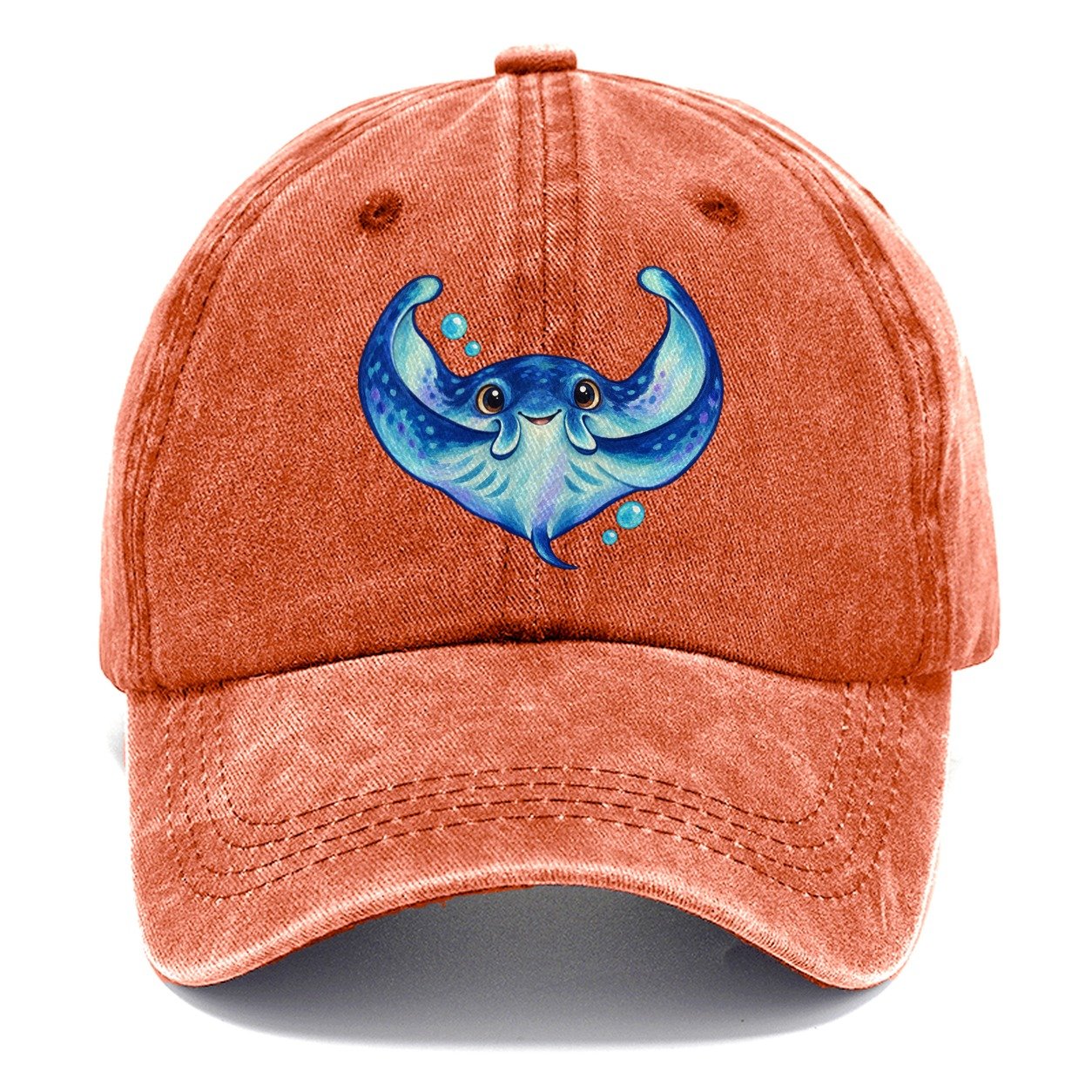 Manta Ray Wing Hug Sea Sprite Classic Cap – Terracotta Clay