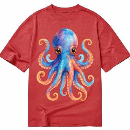 Octopus Cute Classic T-shirt – Red