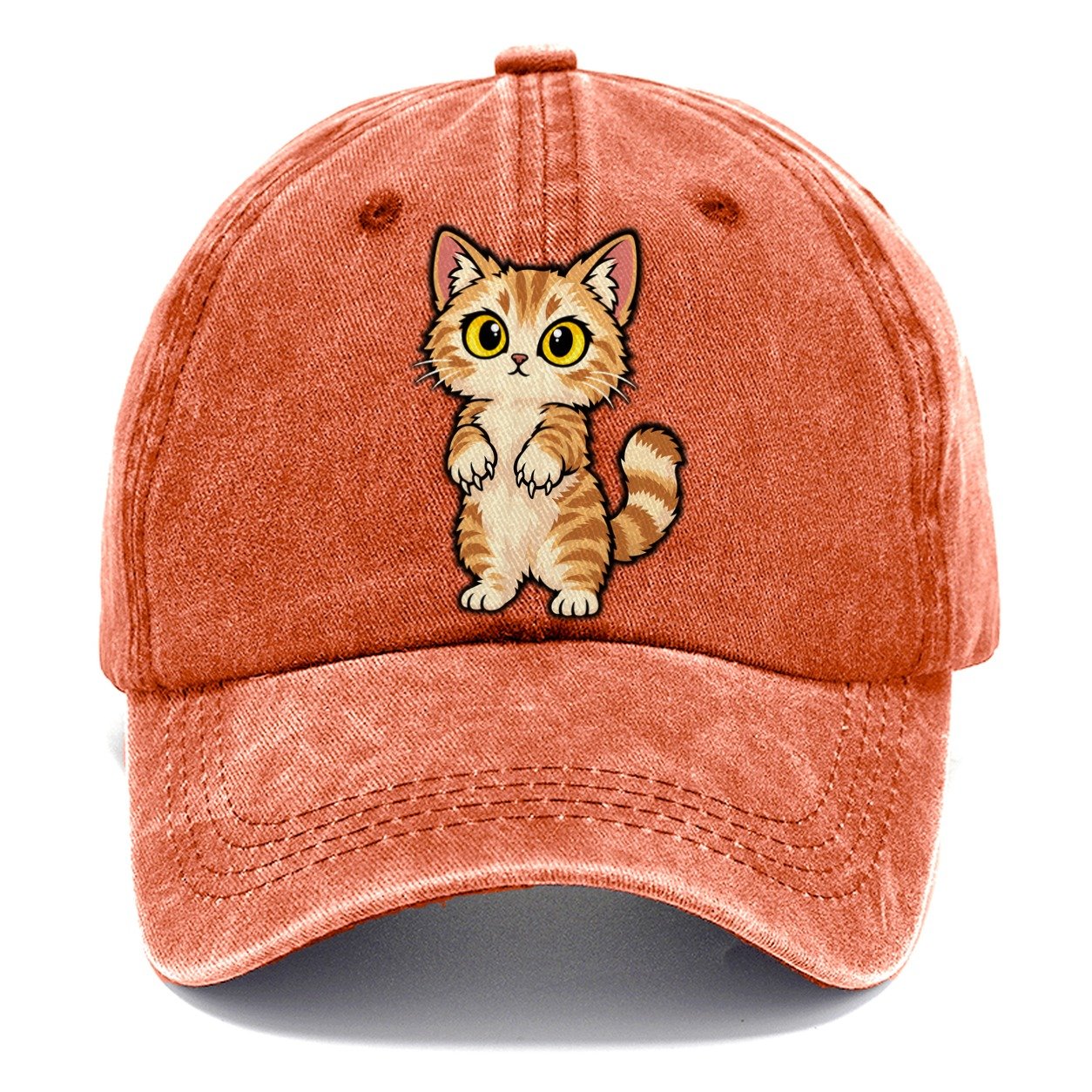 Munchkin Standing Up Peeking Cats Classic Cap – Terracotta Clay
