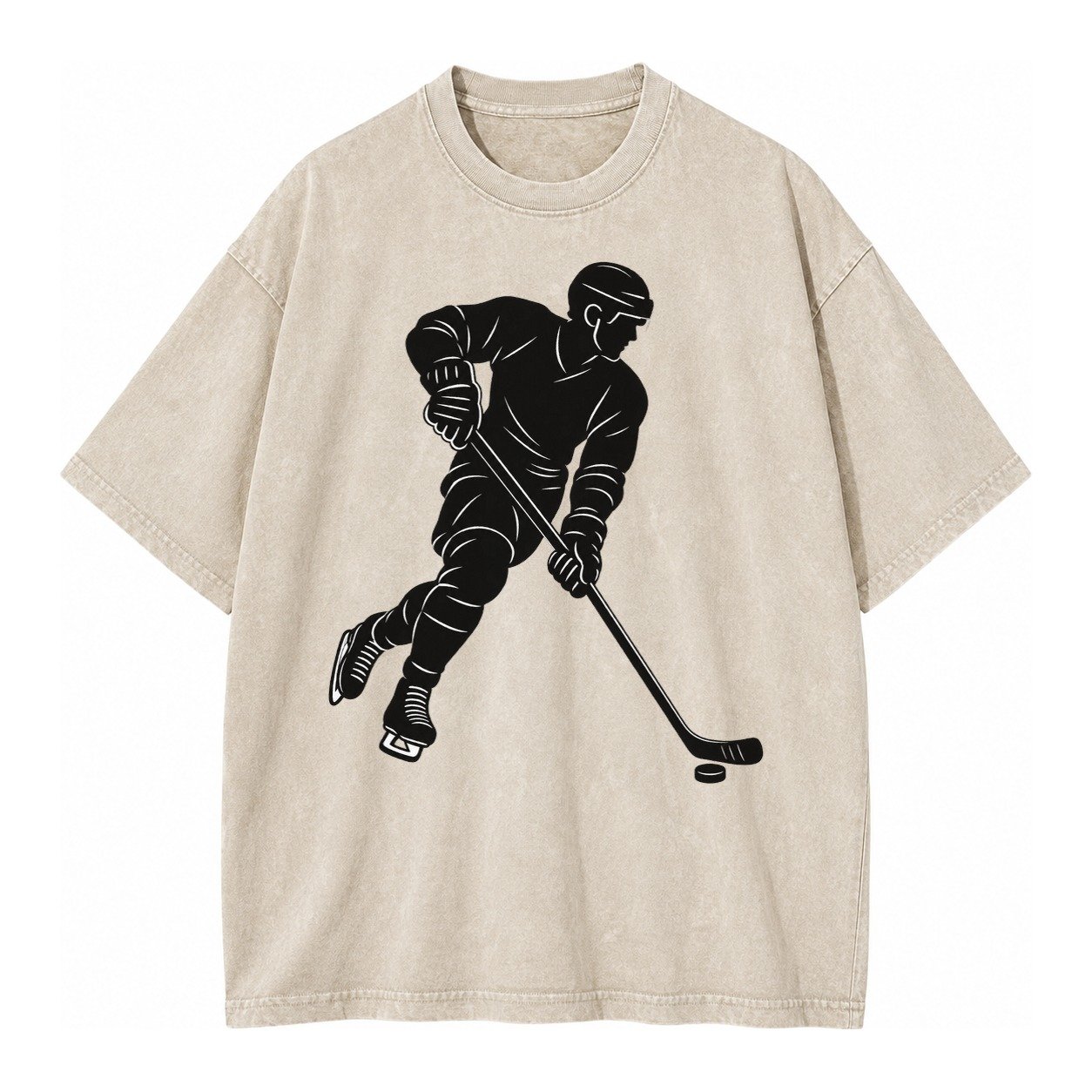 Ice Hockey Player Vintage T-shirt – Off White