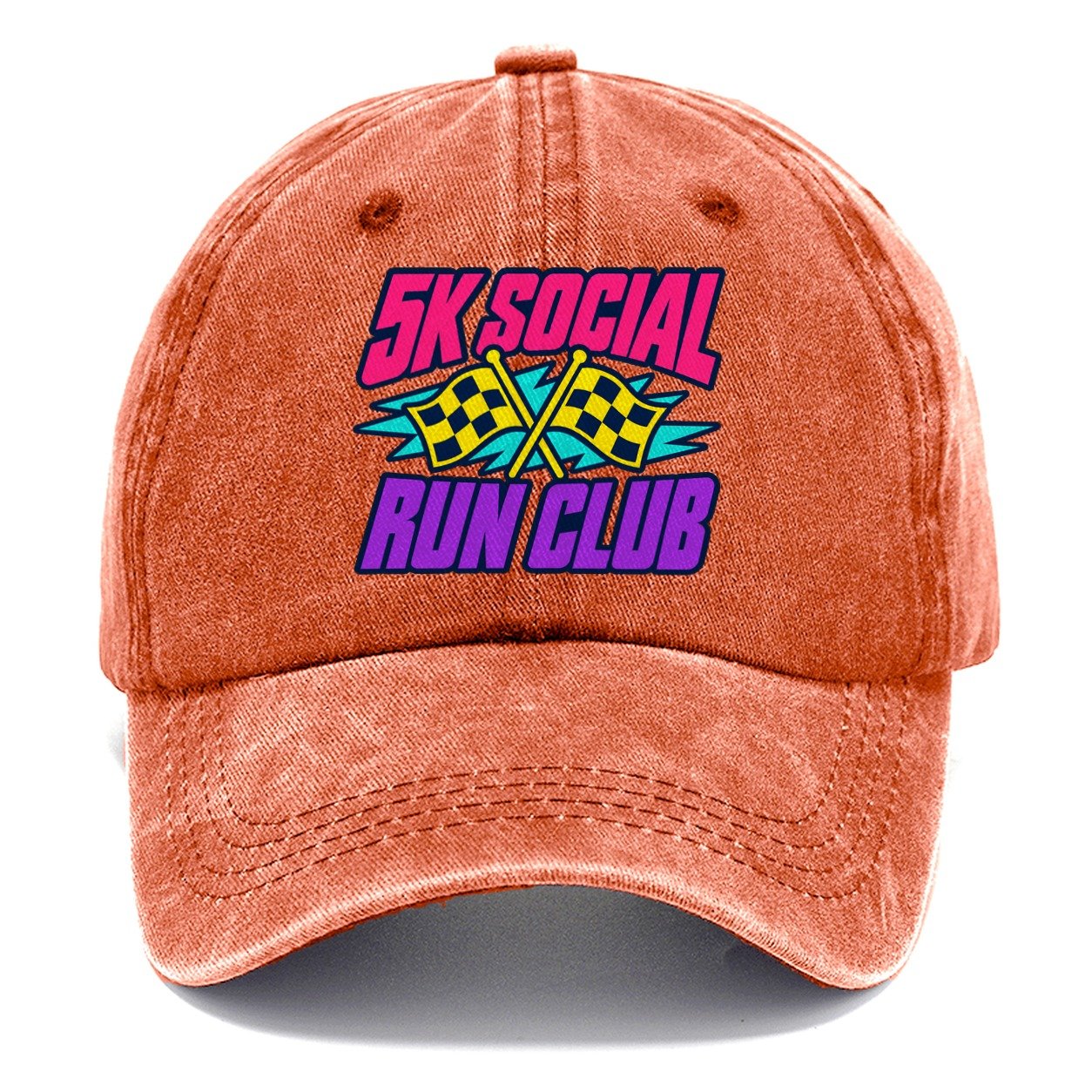 5K Social Run Club 90S Running Clubs Classic Cap – Terracotta Clay