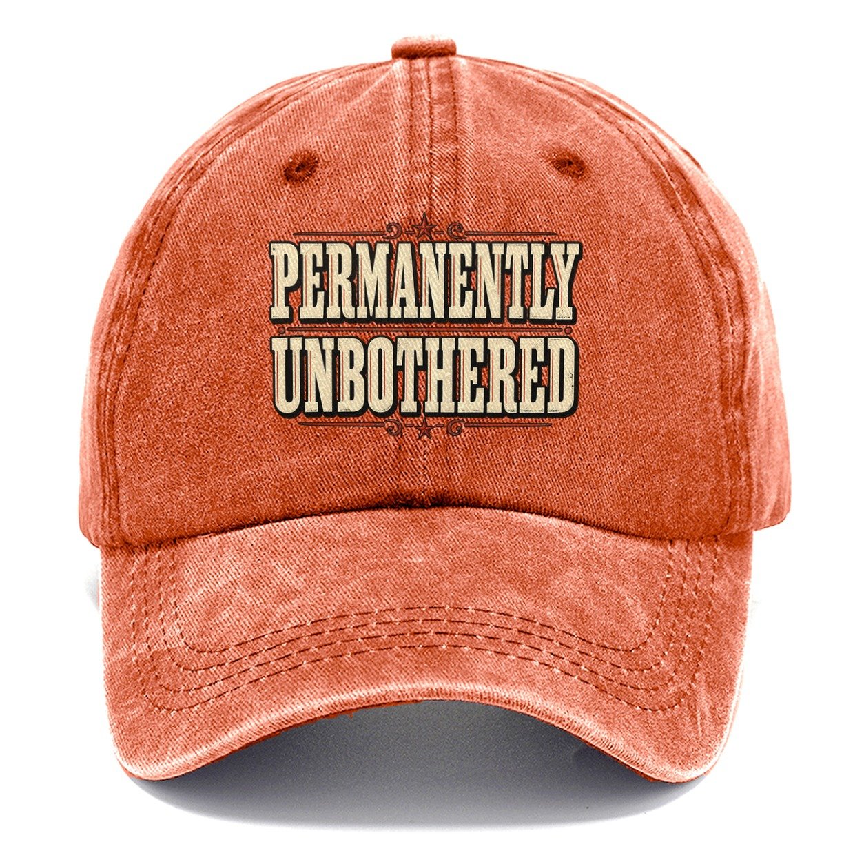 Permanently Unbothered American Wit Classic Cap – Terracotta Clay