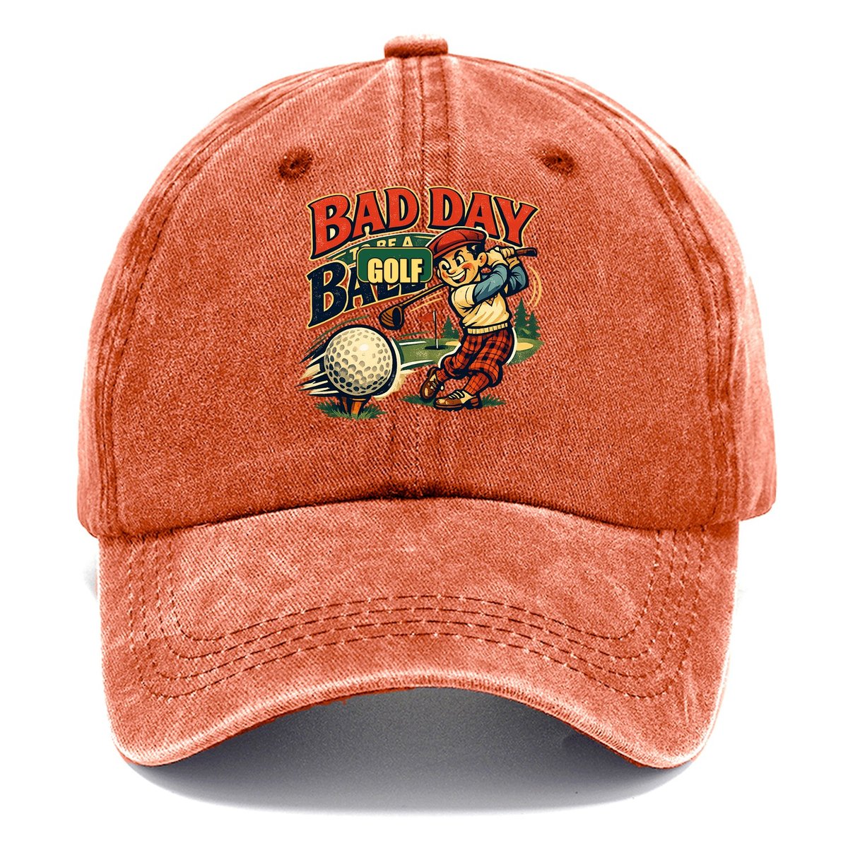 Bad Day To Be A Golf Ball Classic Cap – Terracotta Clay