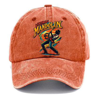 Vintage Mandolin Music Instruments Classic Cap – Terracotta Clay