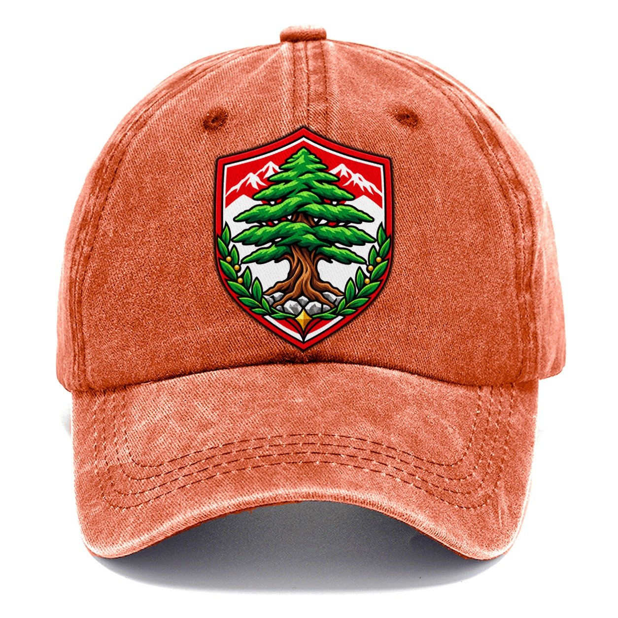 Lebanon Minimal Emblem Country Logos Classic Cap – Terracotta Clay