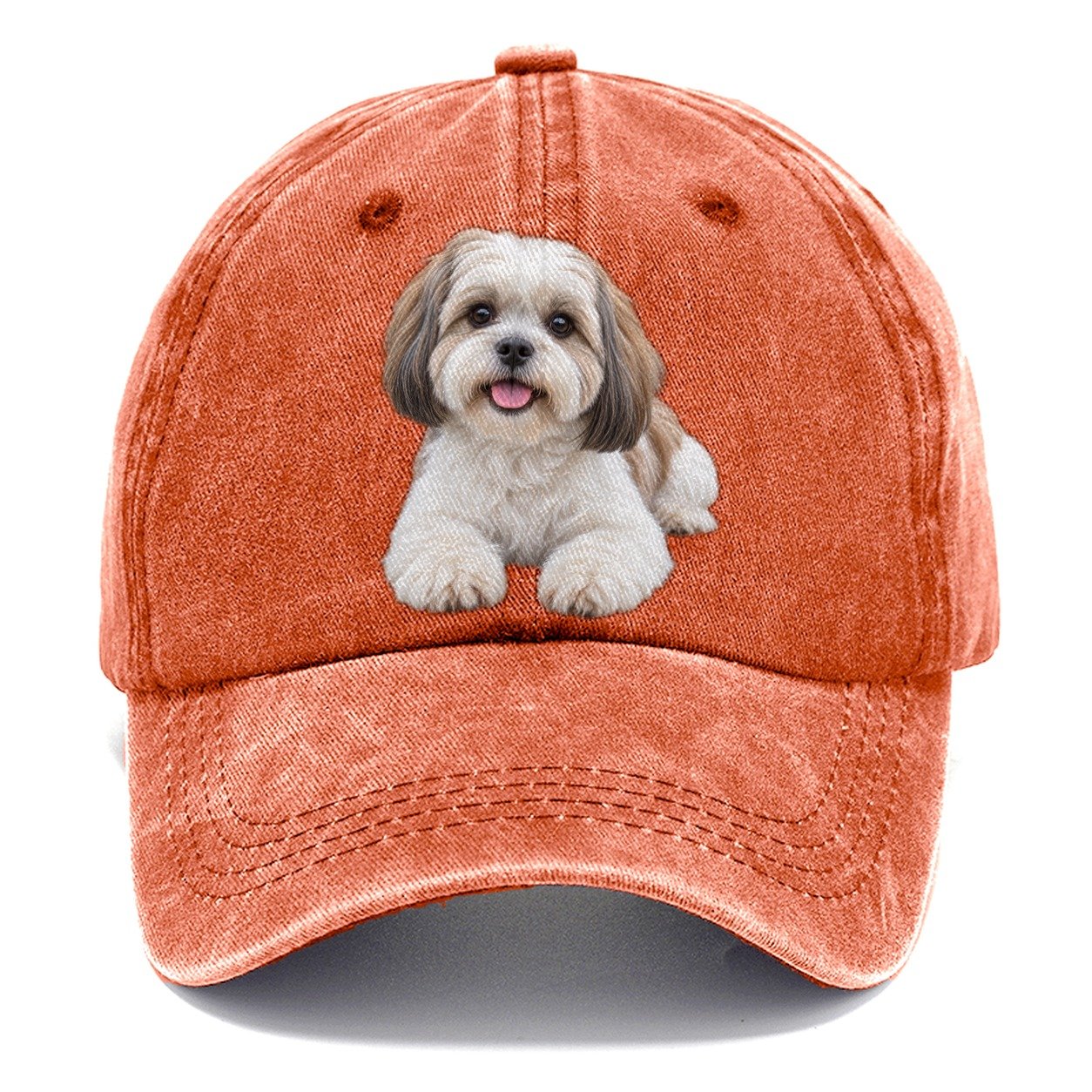 Shih Tzu Lying Down Top Breeds Classic Cap – Terracotta Clay