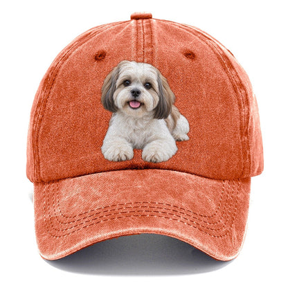 Shih Tzu Lying Down Top Breeds Classic Cap – Terracotta Clay