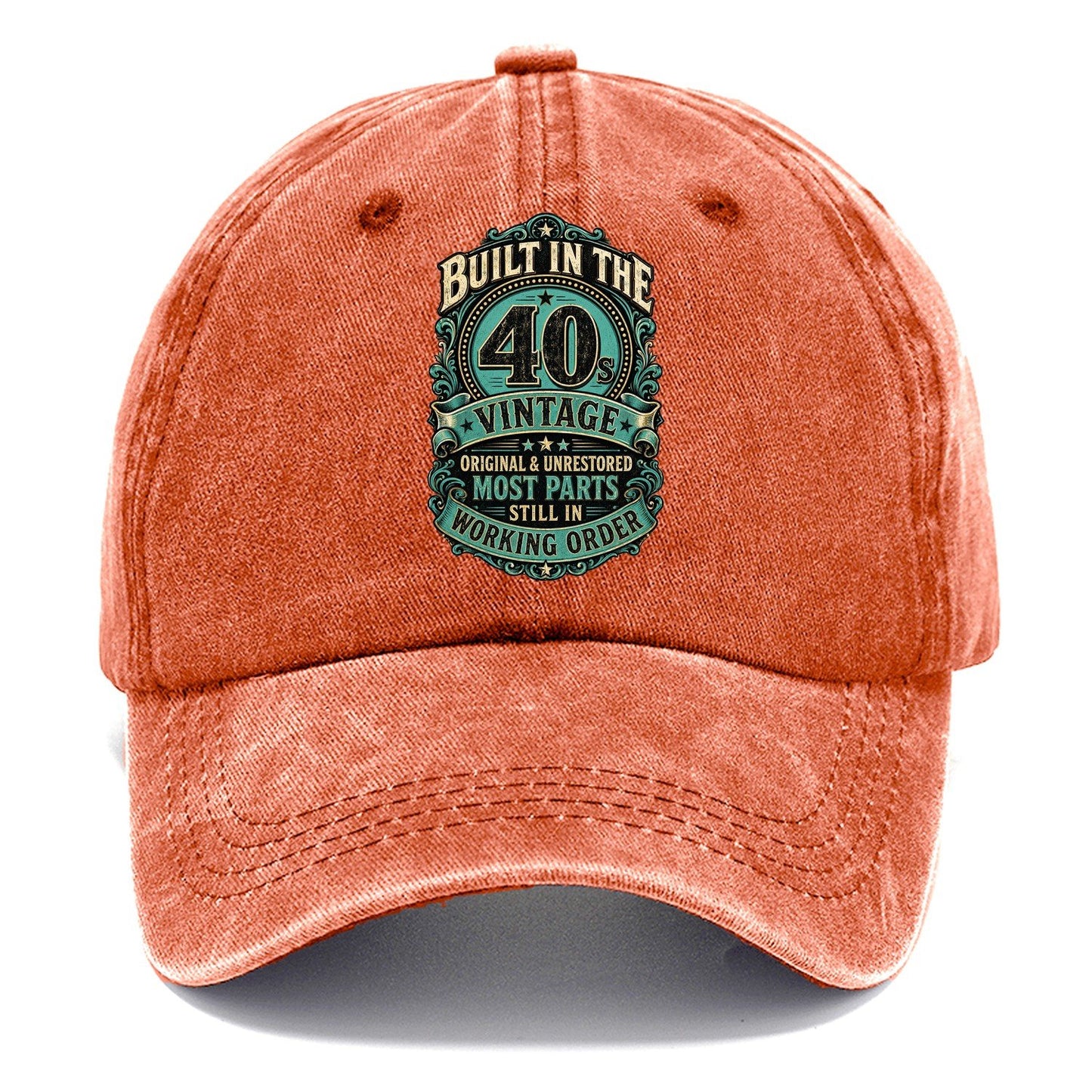 Built In The 40s Vintage Working Order Classic Cap – Terracotta Clay