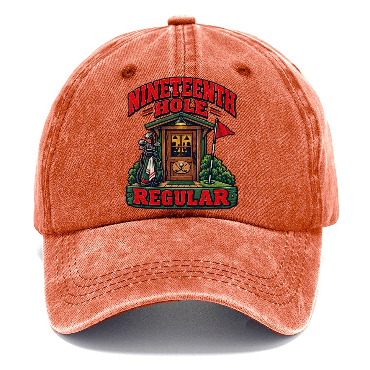 Nineteenth Hole Regular Golf Life Classic Cap – Terracotta Clay