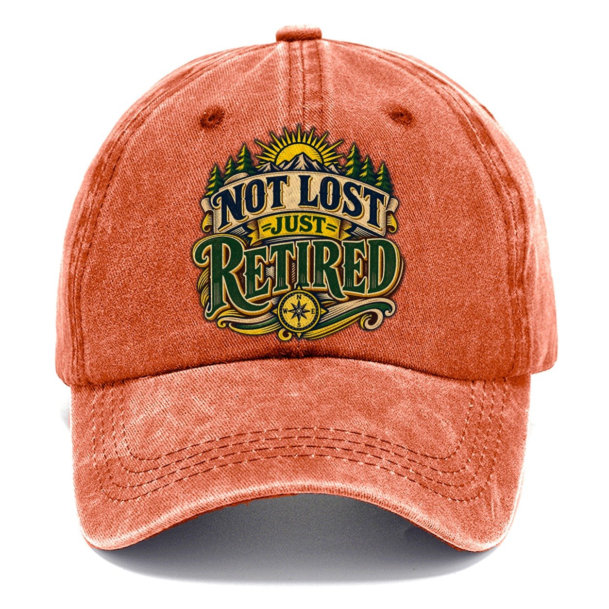 Not Lost Just Retired Retired Living Classic Cap – Terracotta Clay