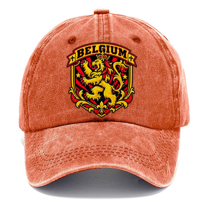 Belgium Retro Badge Country Logos Classic Cap – Terracotta Clay