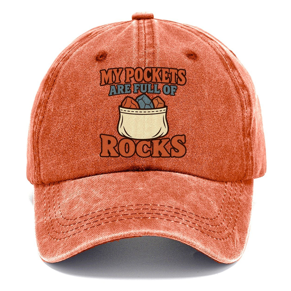 Overfilled Rock Pockets Rocks And Minerals Classic Cap – Terracotta Clay