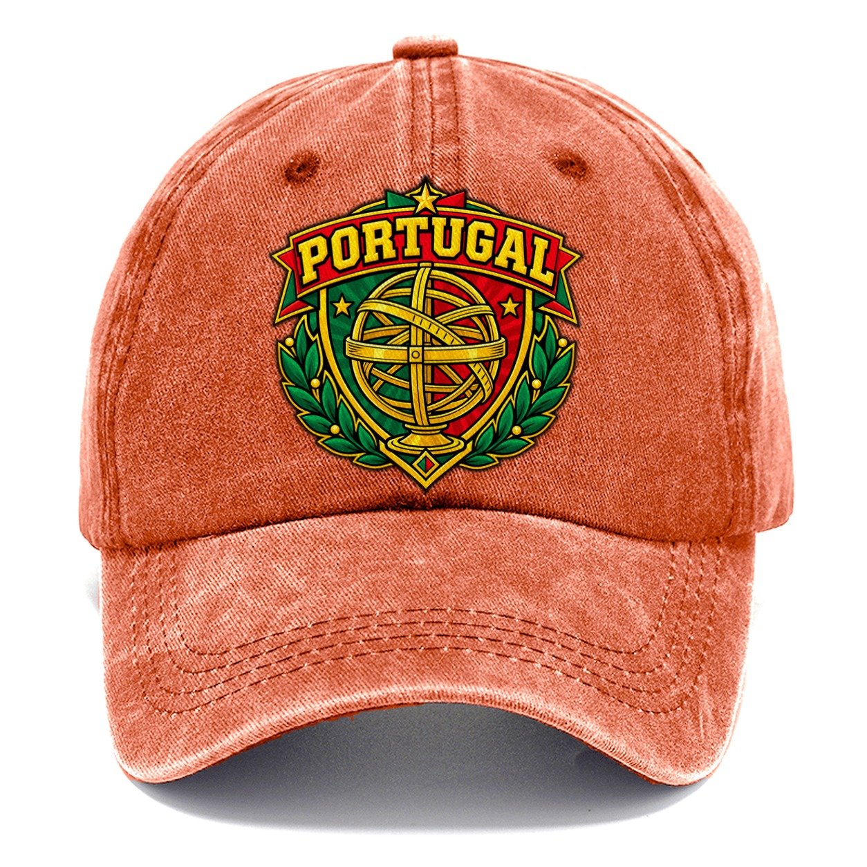 Portugal Retro Badge Country Logos Classic Cap – Terracotta Clay