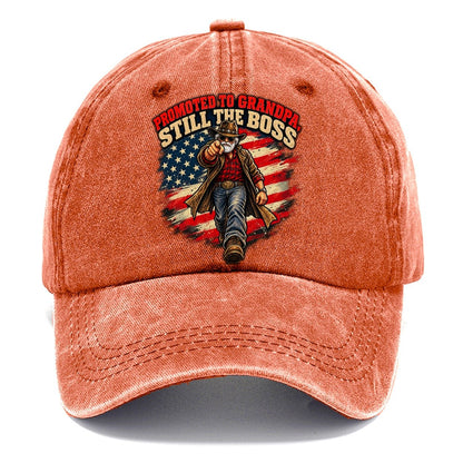 Promoted To Grandpa Still The Boss Old Man Strong Classic Cap – Terracotta Clay