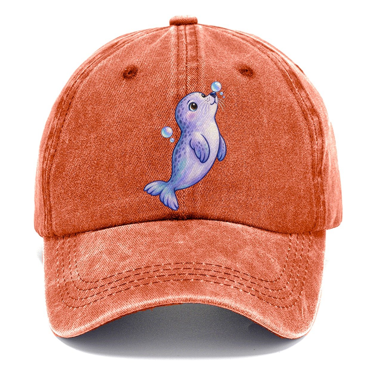 Seal Bubble Snoot Sea Sprite Classic Cap – Terracotta Clay