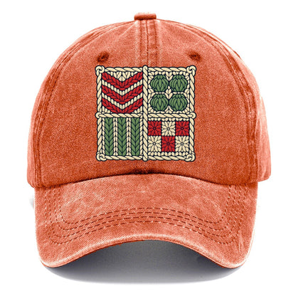 Textured Stitch Sampler Yarn Crafts Classic Cap – Terracotta Clay