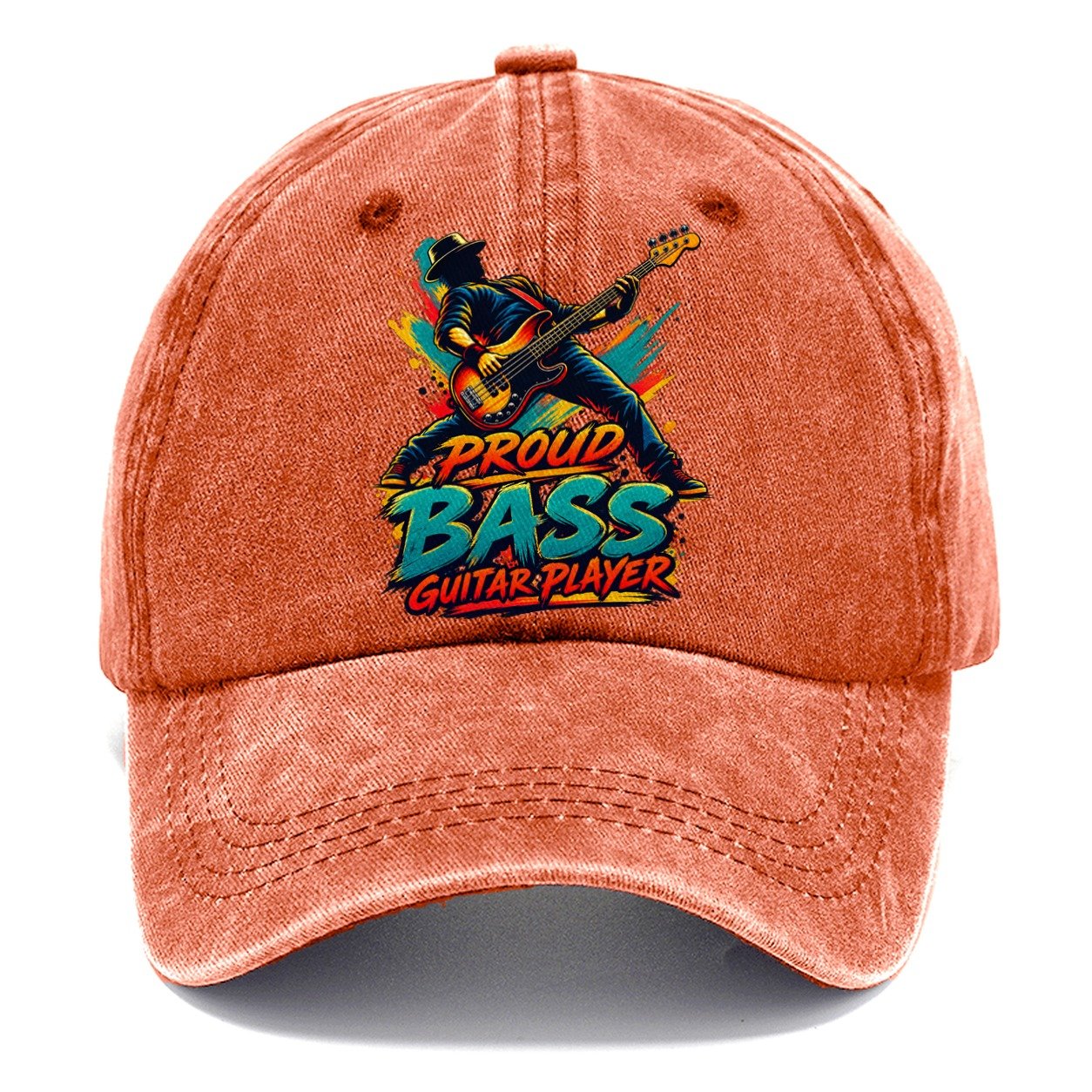 Proud Bass Guitar Player Music Instruments Classic Cap – Terracotta Clay