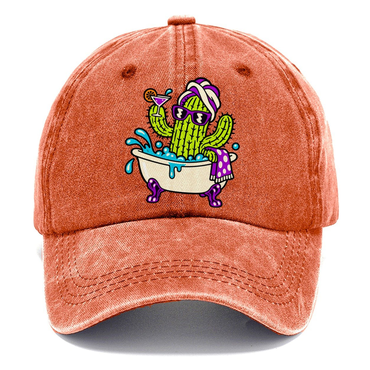 Cactus In A Bathtub Crazy Styles Classic Cap – Terracotta Clay