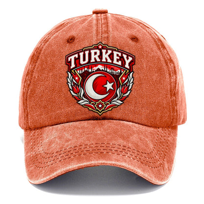 Turkey Retro Badge Country Logos Classic Cap – Terracotta Clay