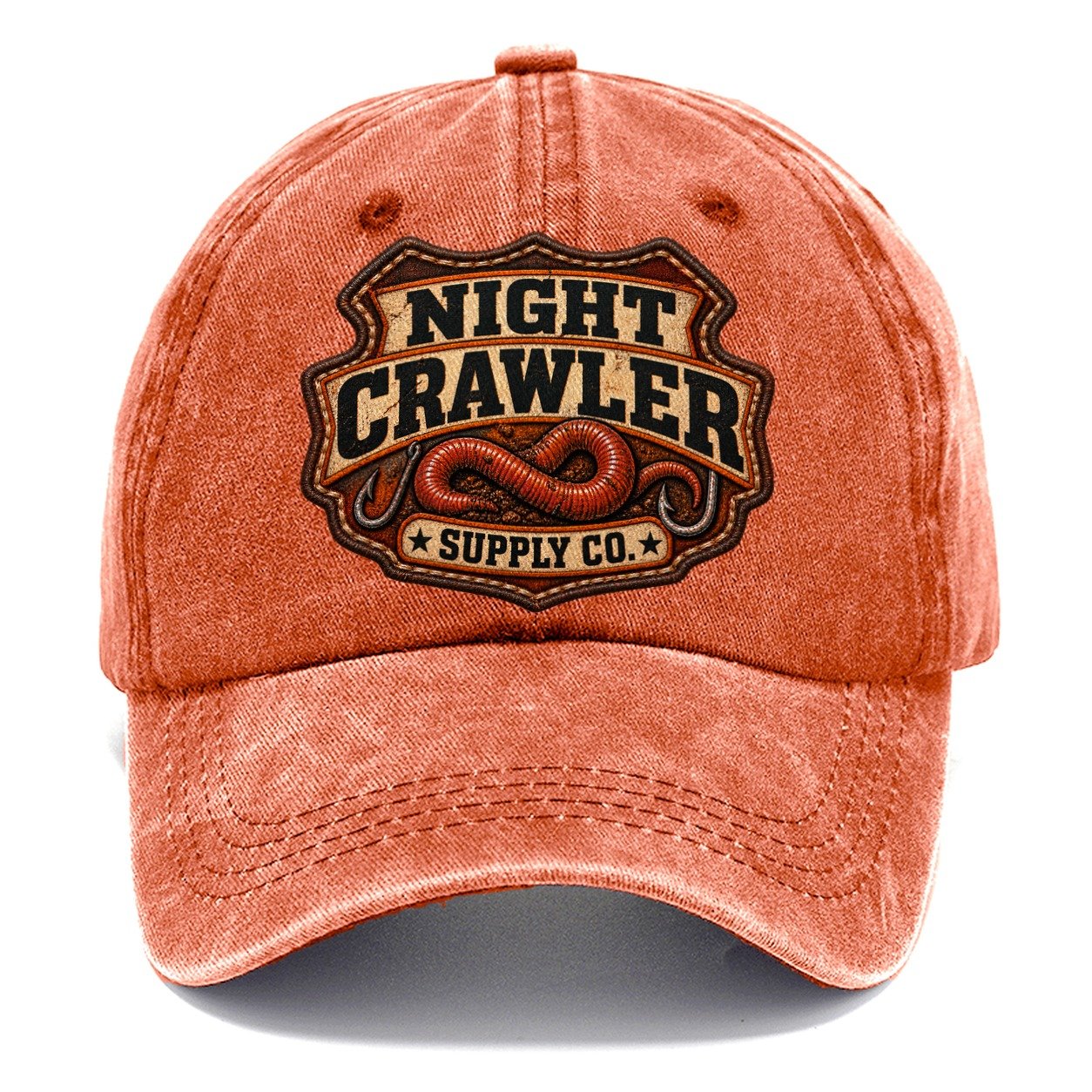 Night Crawler Supply Co Fishing Club Classic Cap – Terracotta Clay