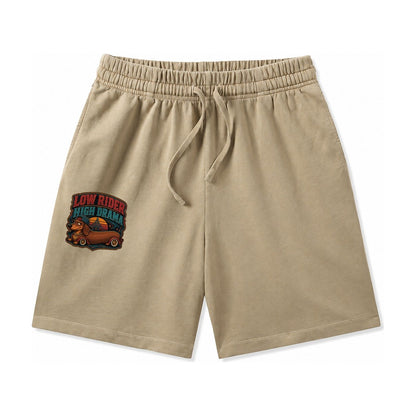 Low Rider High Drama Dachshund Washed Shorts – Khaki