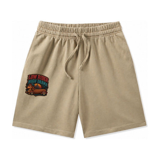 Low Rider High Drama Dachshund Washed Shorts – Khaki