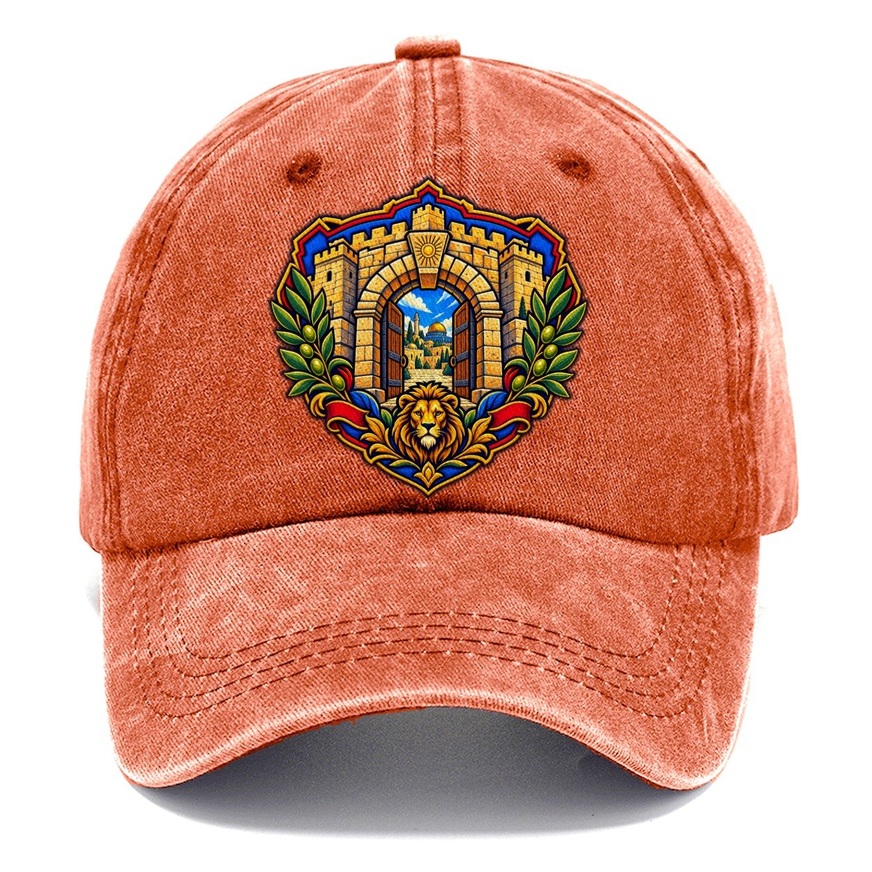 Jaffa Gate Keystone Jerusalem Classic Cap – Terracotta Clay
