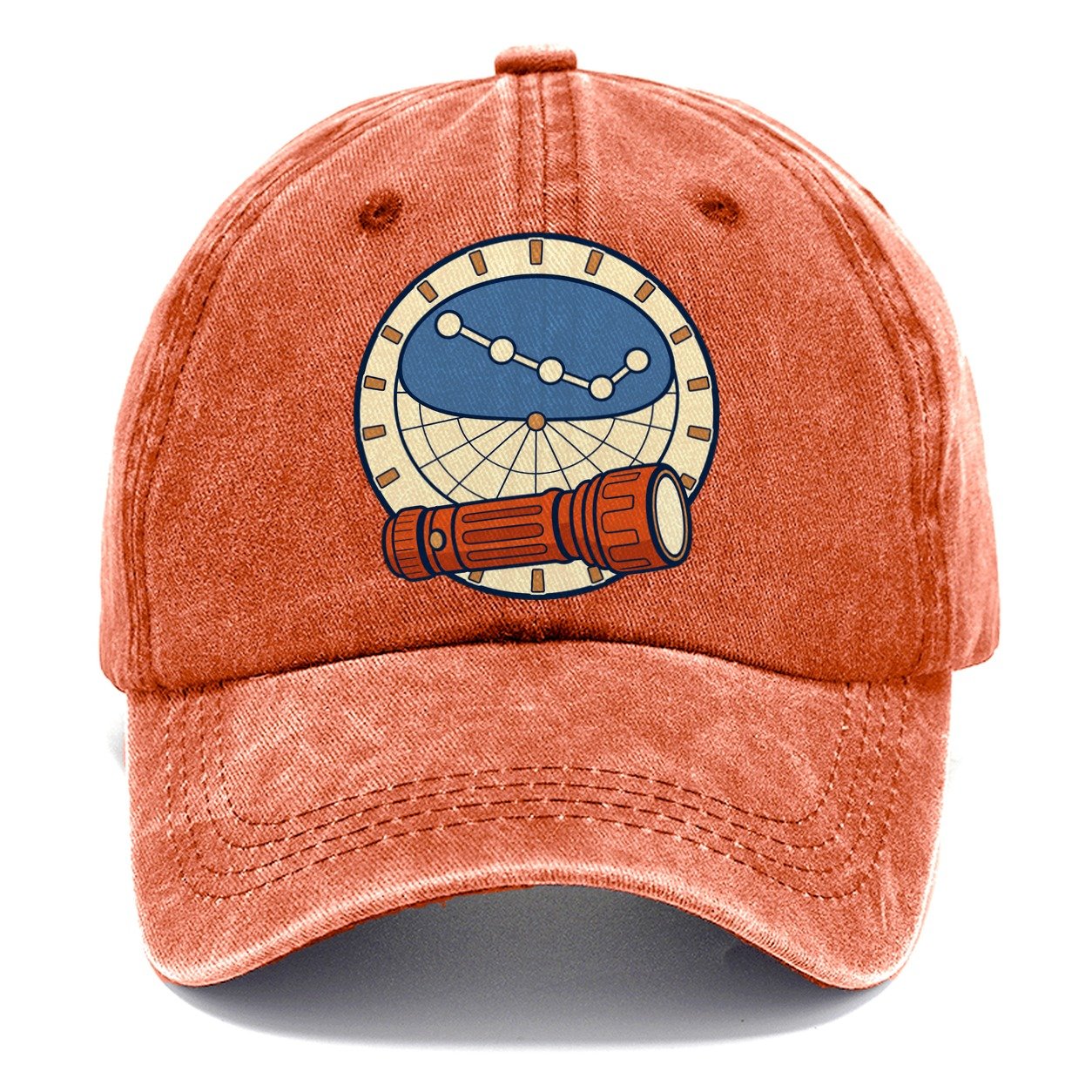 Red Torch And Planisphere Astronomy And Stargazing Classic Cap – Terracotta Clay