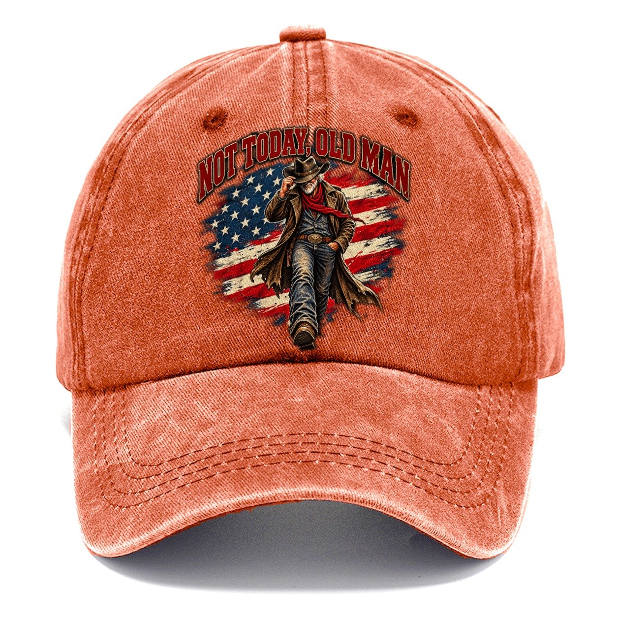 Not Today Old Man Old Man Strong Classic Cap – Terracotta Clay