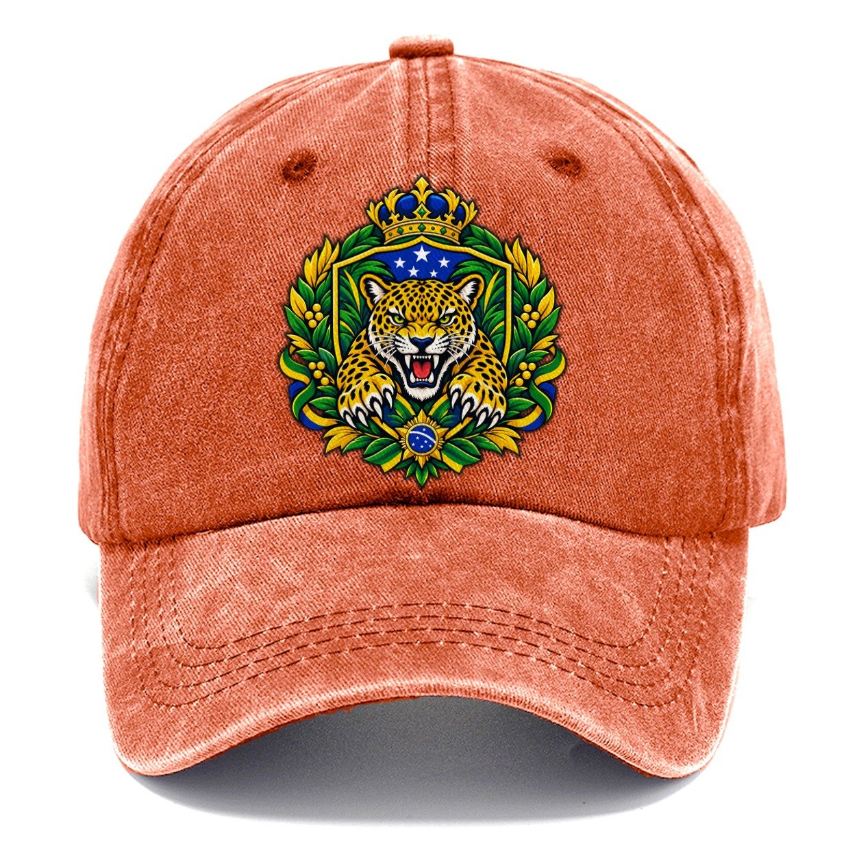 Brazil Heraldic Crest Country Logos Classic Cap – Terracotta Clay
