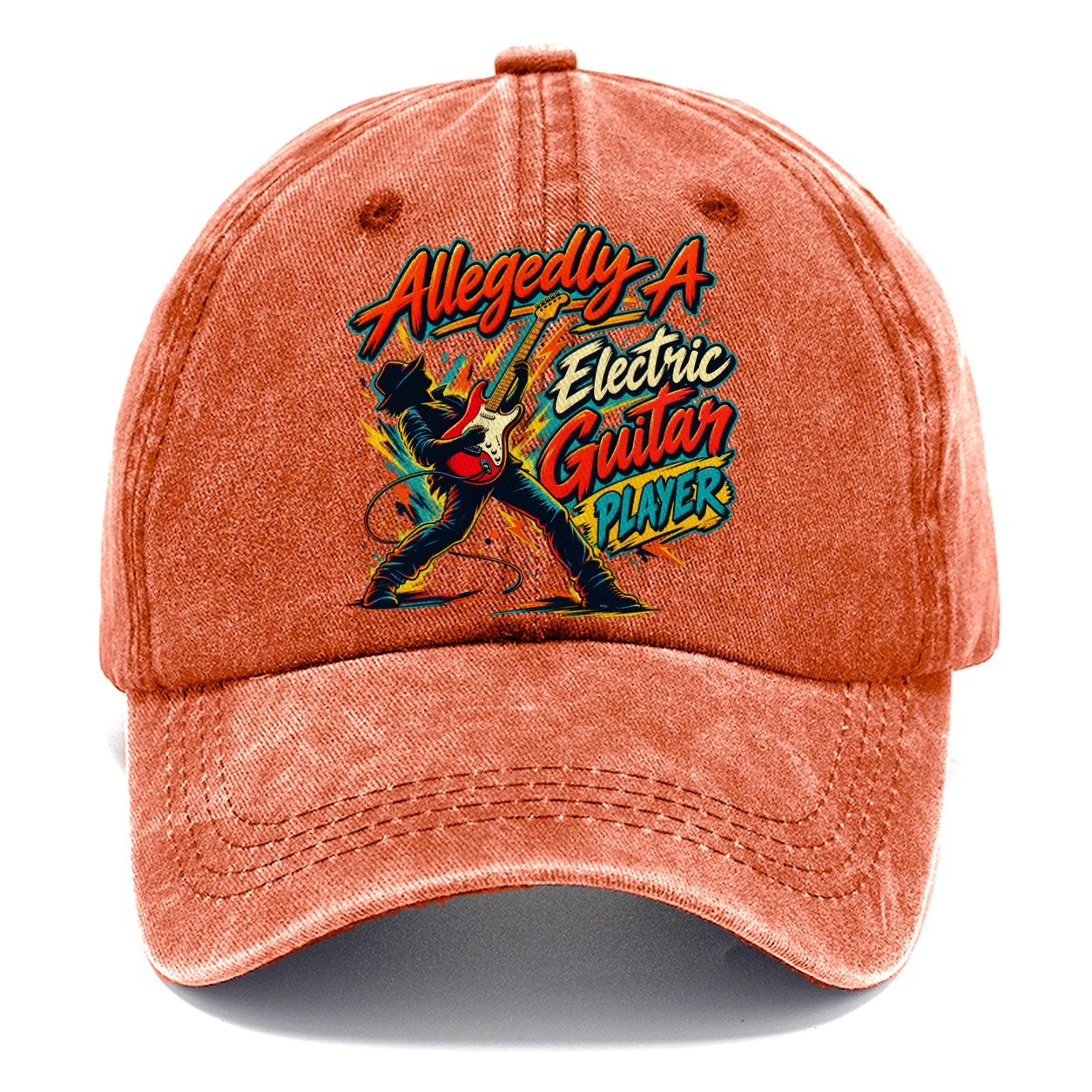 Allegedly A Electric Guitar Player Music Instruments Classic Cap – Terracotta Clay
