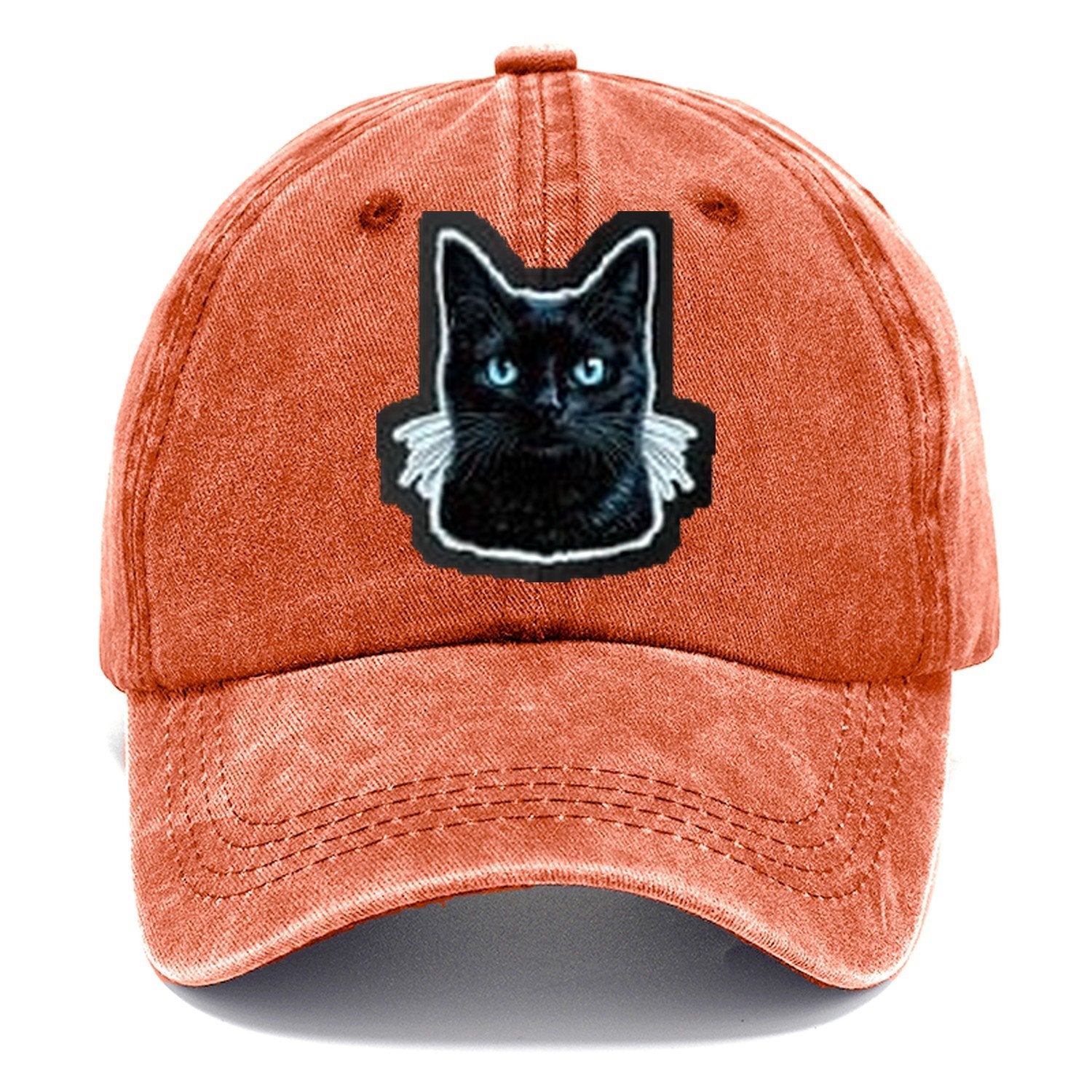 Golden Eyed Black Cat V2 Classic Cap – Terracotta Clay