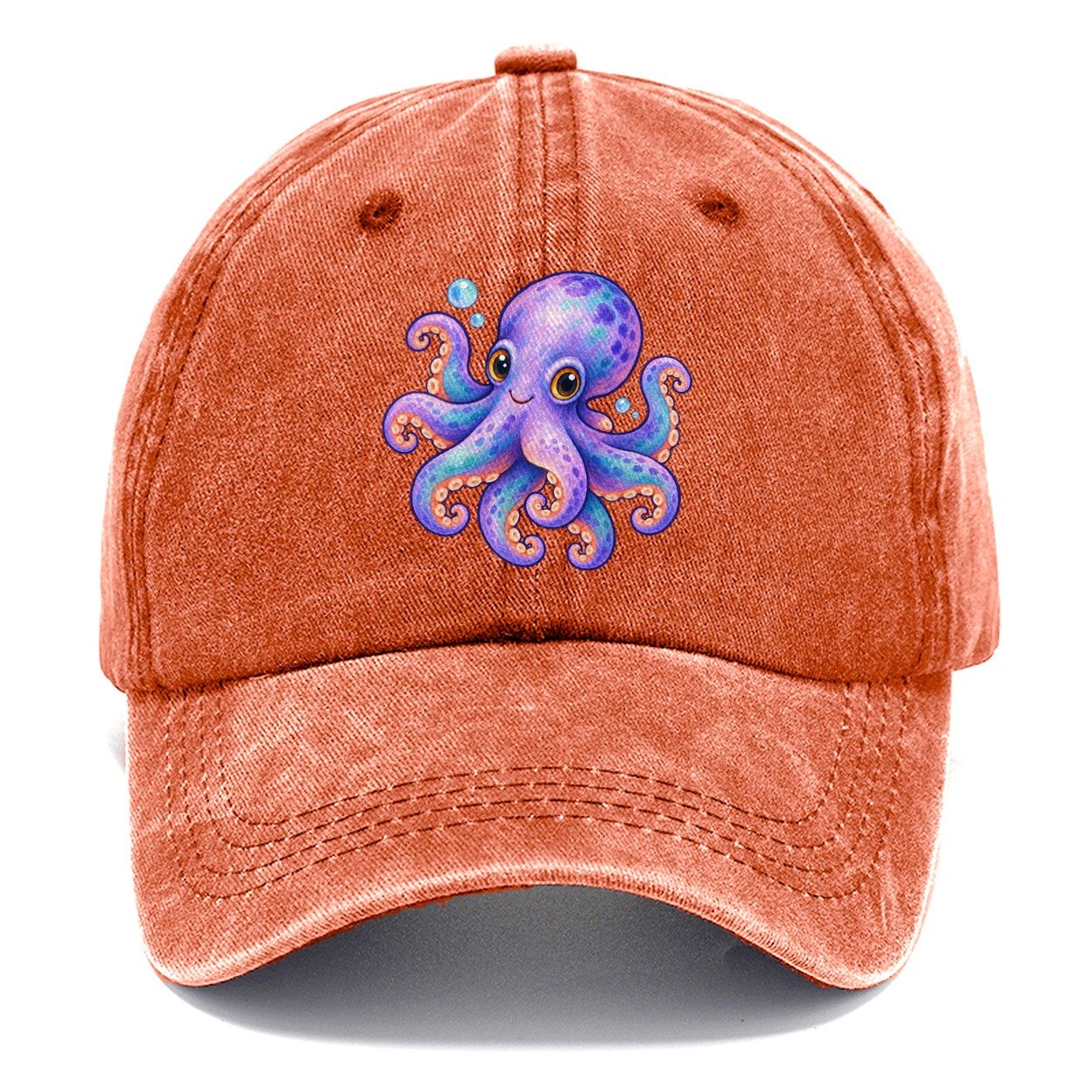 Octopus Playful Pinwheel Sea Sprite Classic Cap – Terracotta Clay