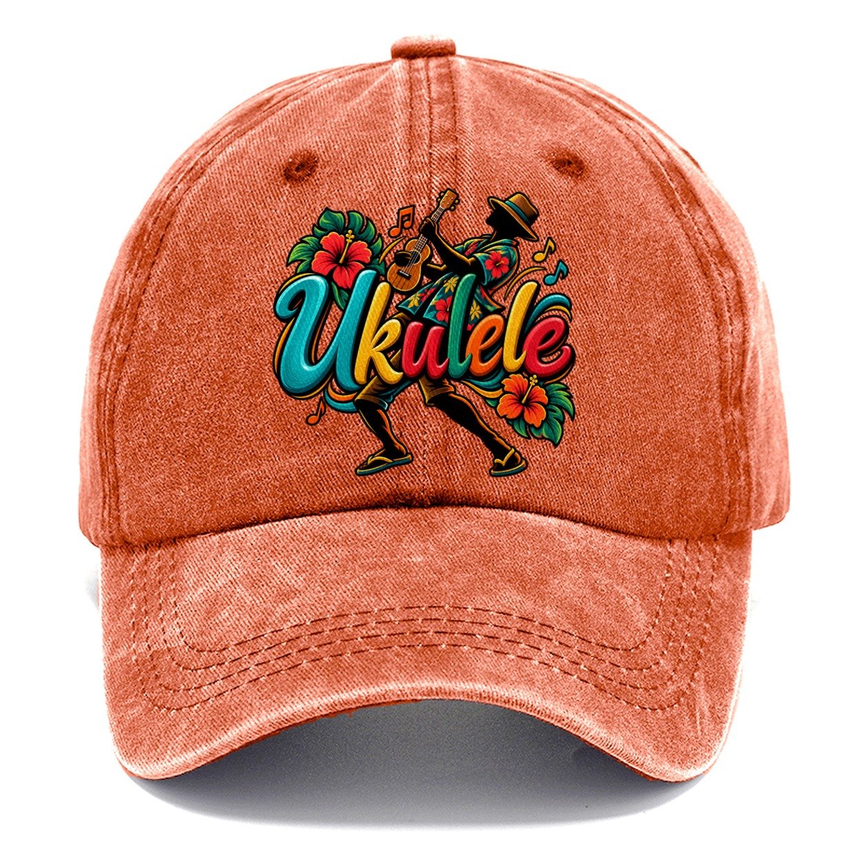 Ukulele Wordmark Music Instruments Classic Cap – Terracotta Clay