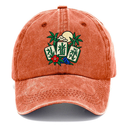 Bamboo Garden Mahjong Game Night Classic Cap – Terracotta Clay