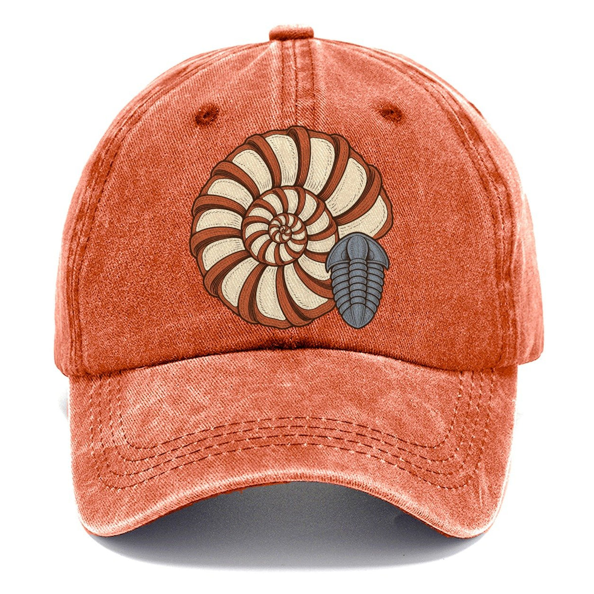 Ammonite Specimen Plate Rocks And Minerals Classic Cap – Terracotta Clay