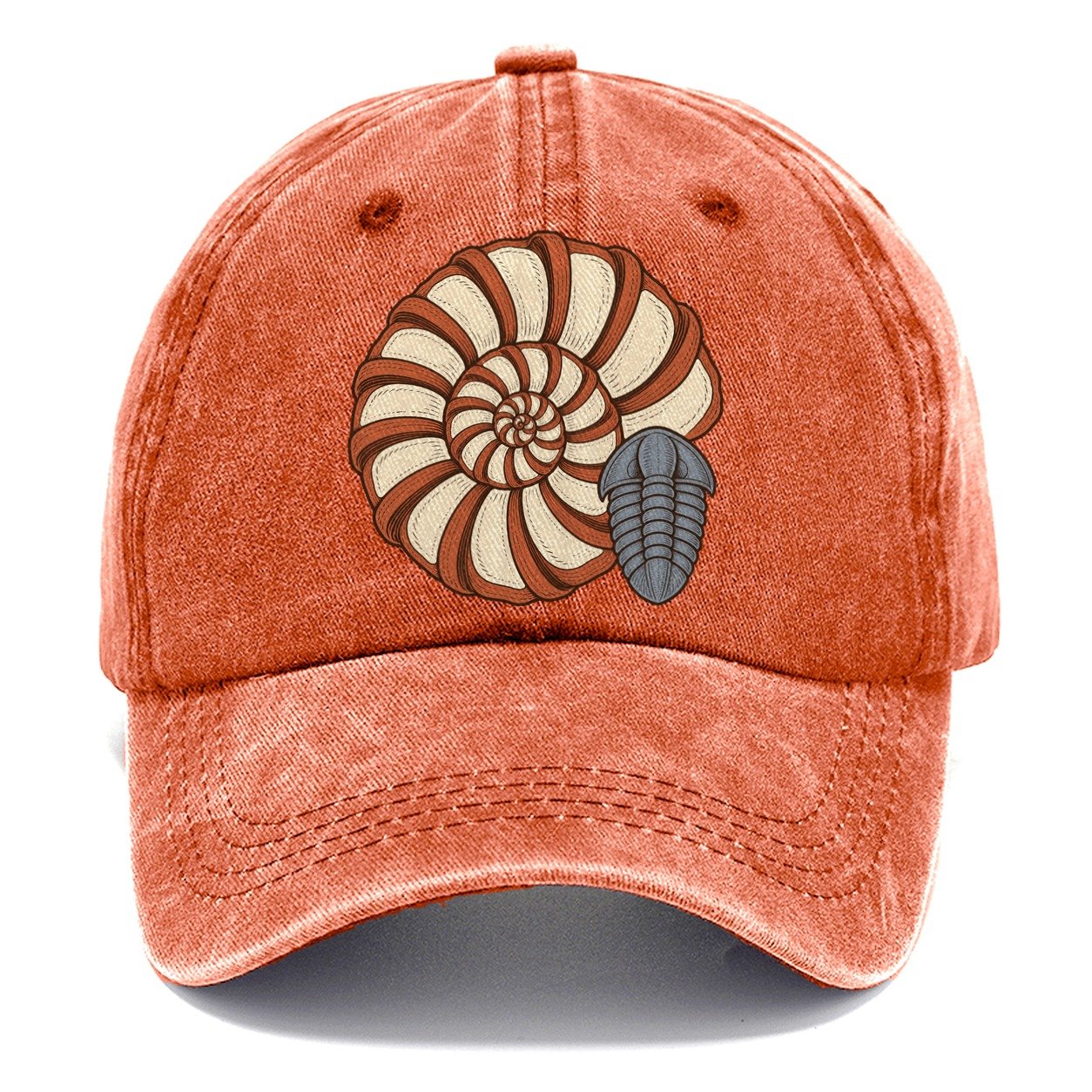 Ammonite Specimen Plate Rocks And Minerals Classic Cap – Terracotta Clay