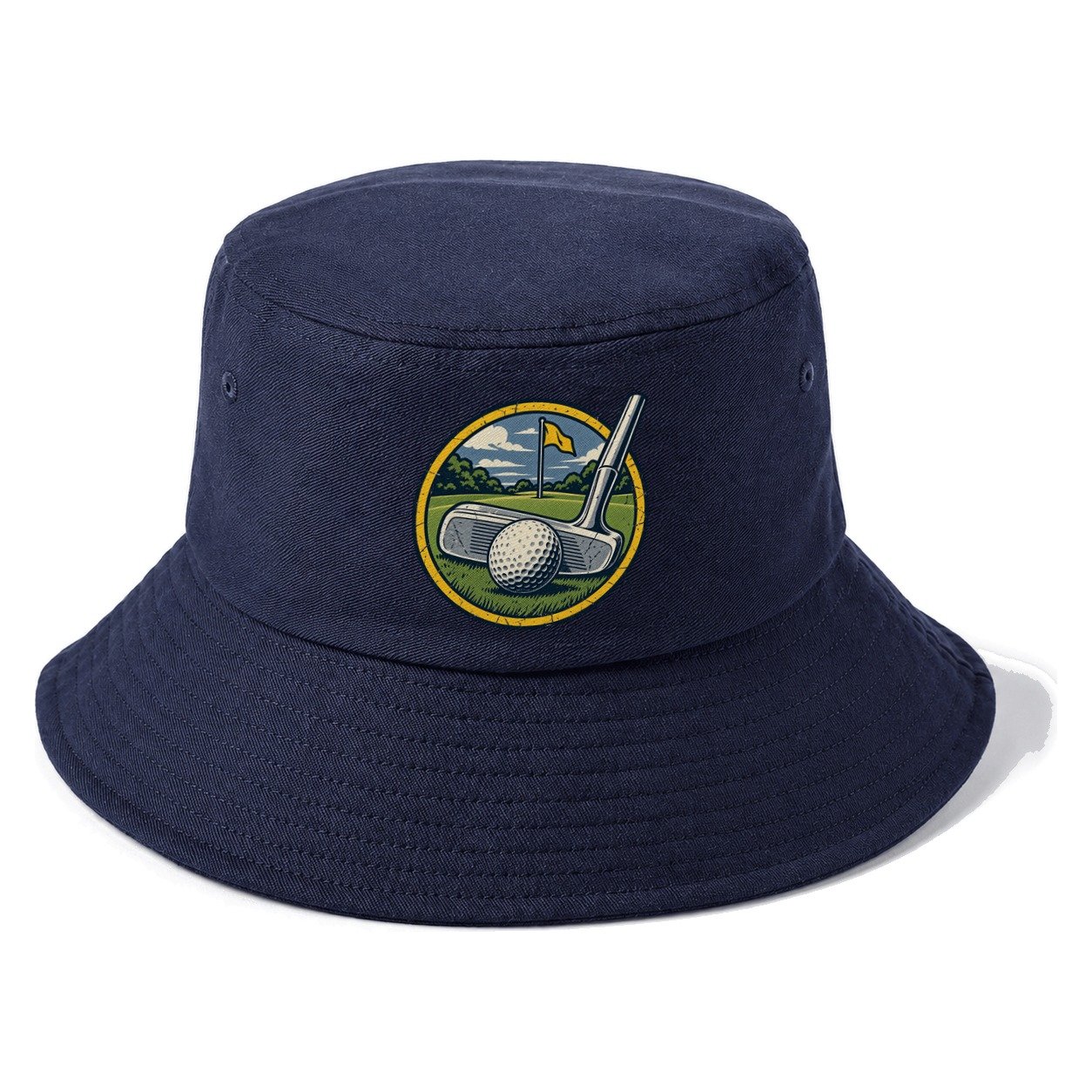 Putter And Ball Circle Golf Life Bucket Hat – Twilight Navy