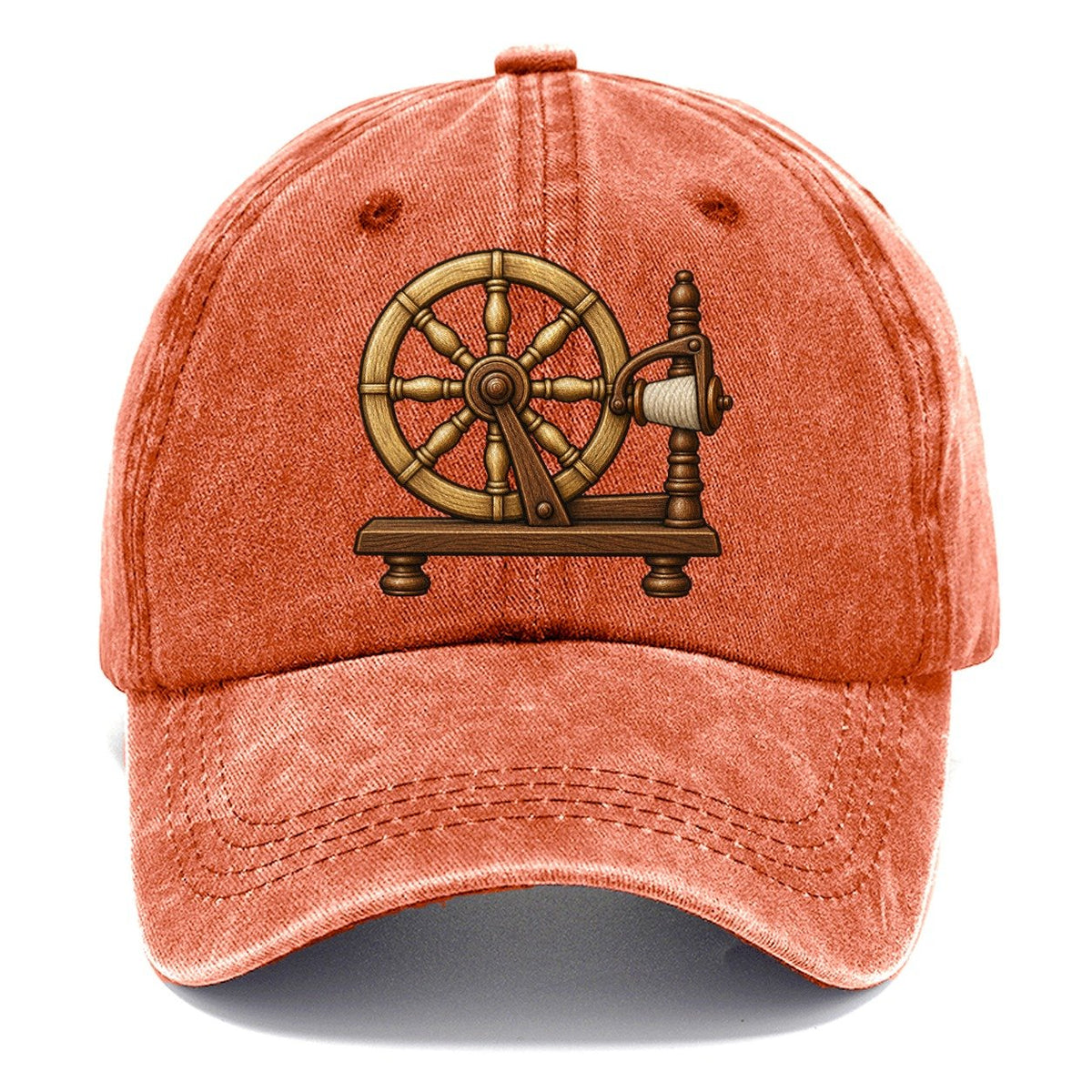 Heritage Spinning Wheel Yarn Crafts Classic Cap – Terracotta Clay
