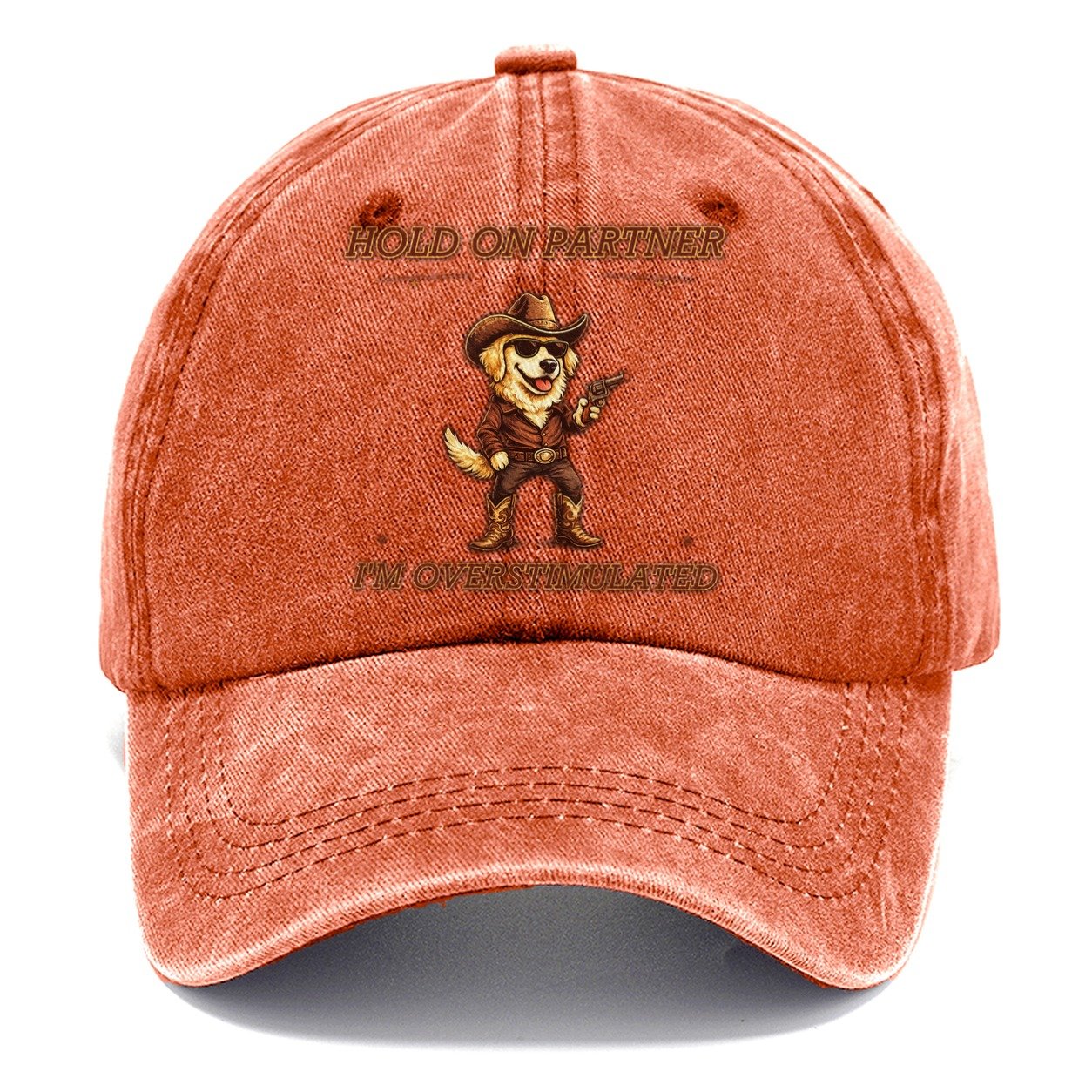 Hold On Partner Golden Retriever Classic Cap – Terracotta Clay
