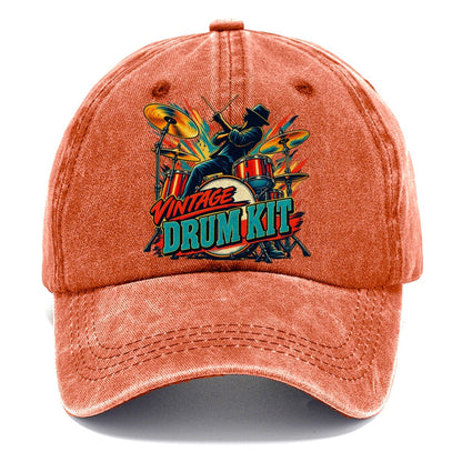 Vintage Drum Kit Music Instruments Classic Cap – Terracotta Clay