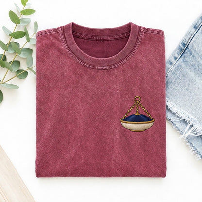 Thurible Chain Arc Left Chest Vintage T-shirt – Raspberry