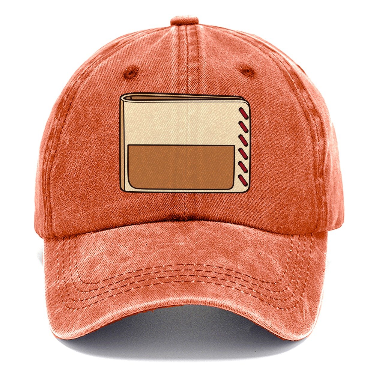 Bifold Wallet Study Leathercraft Classic Cap – Terracotta Clay