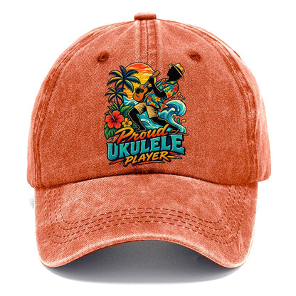 Proud Ukulele Player Music Instruments Classic Cap – Terracotta Clay