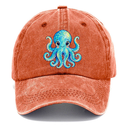 Octopus Curious Wave Sea Sprite Classic Cap – Terracotta Clay